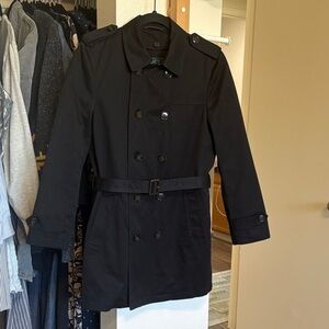 Lauren Ralph Lauren Black Double-Breasted Trench Coat